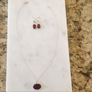 [925 ster silv] [earrings and necklace set]